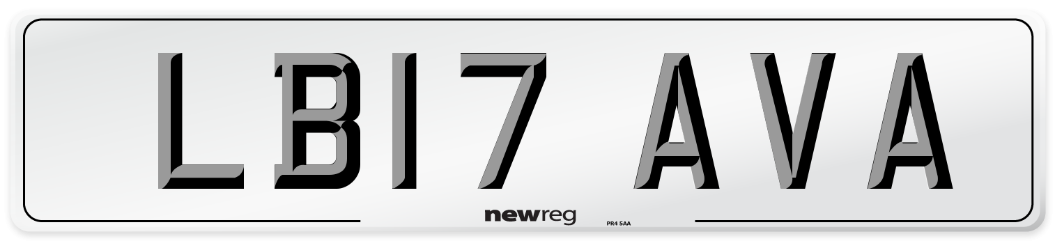 LB17 AVA Number Plate from New Reg